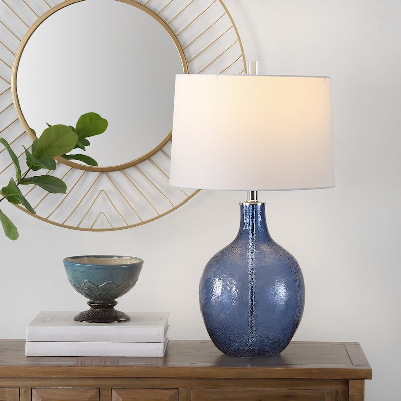 SAFAVIEH Lighting 26-inch Nadine Glass Table Lamp - 15" x 15" x 26"