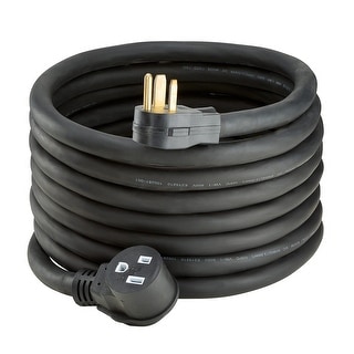 25ft Extension Cord, SOOW Rated, 50 amp, 250v NEMA 6-50 Heavy Duty ...