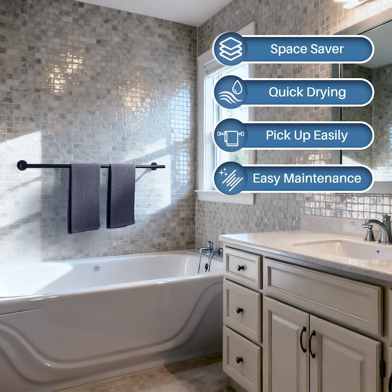 WOWOW Mutiple Length Wall Mounted Stainless Steel Towel Bar