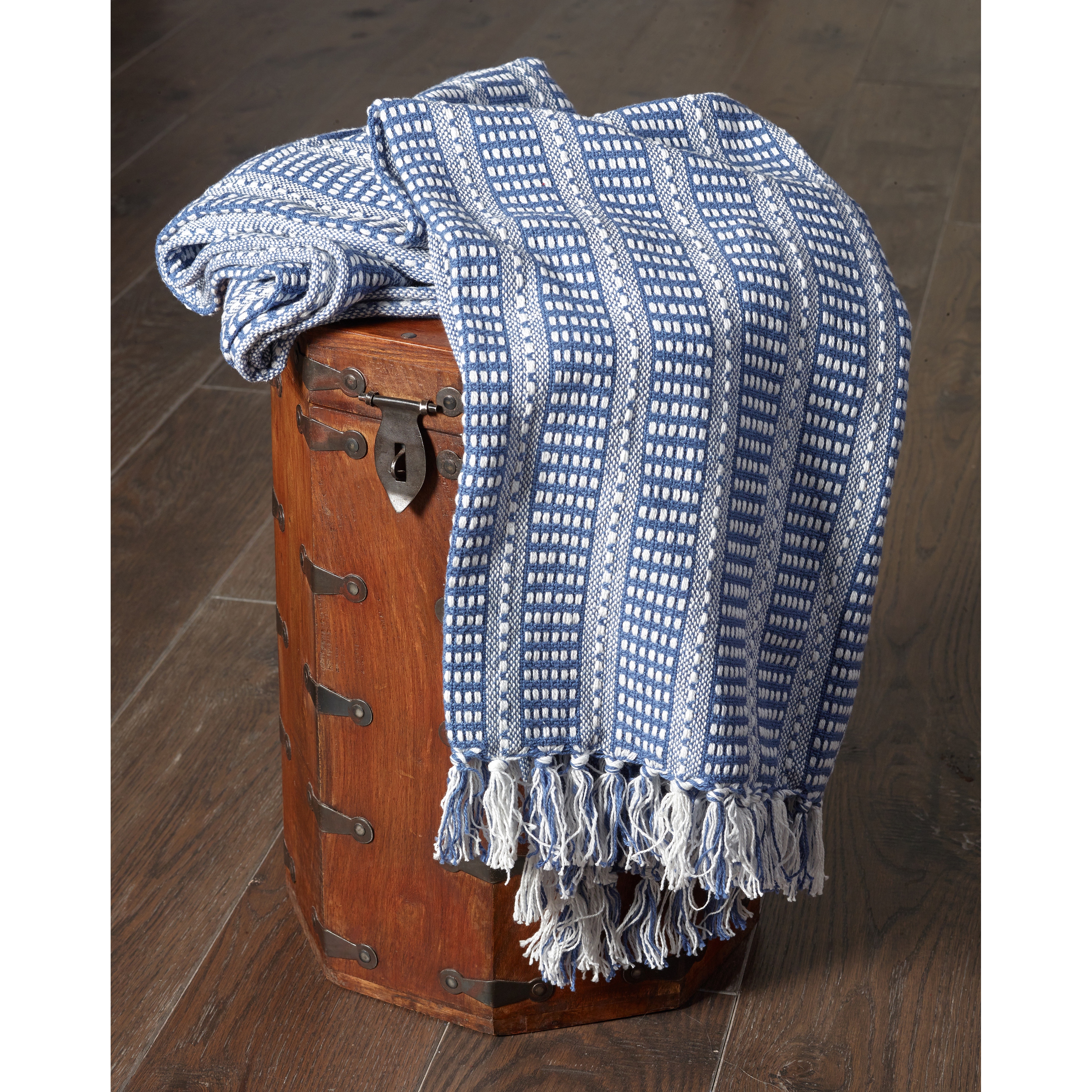 Blue stripe throw blanket best sale