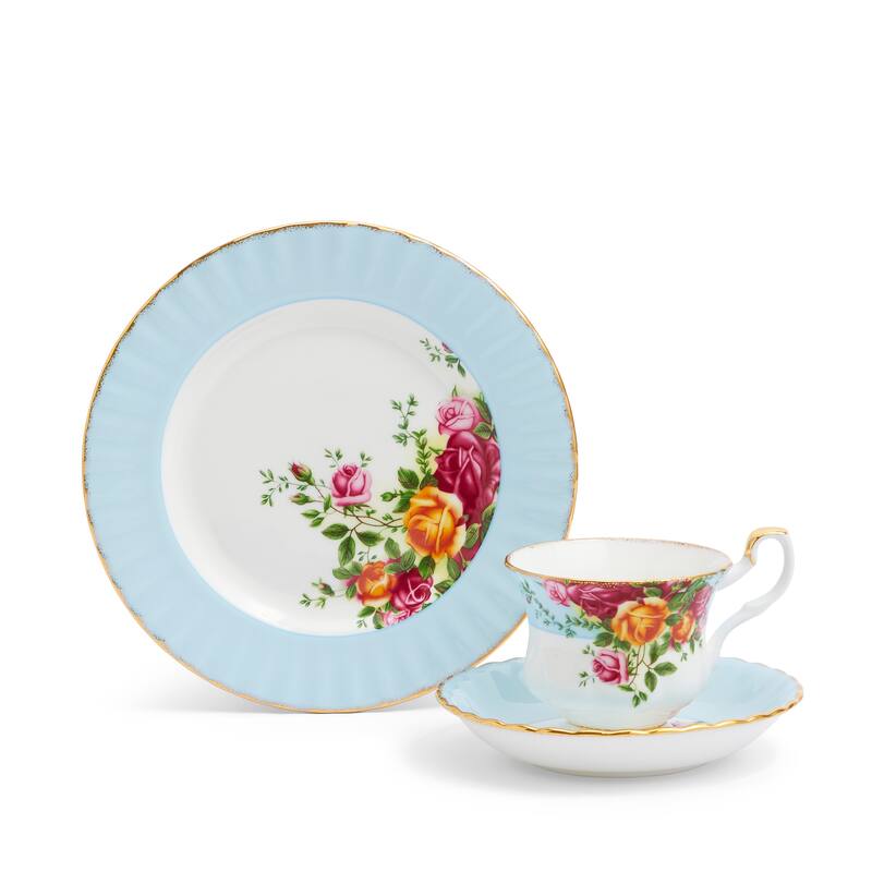 Royal Albert Old Country Roses, 3-Piece Set - Blue