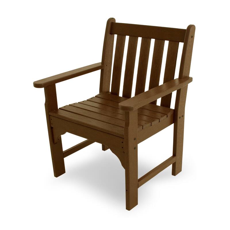 Traditional Poly Resin Vineyard Outdoor Arm Chair - Teak