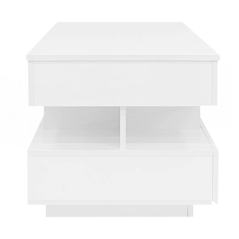 Lift-Top Coffee Table with 2 Drawers