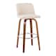 Option Cream Noise Fabric/Round Chrome Footrest