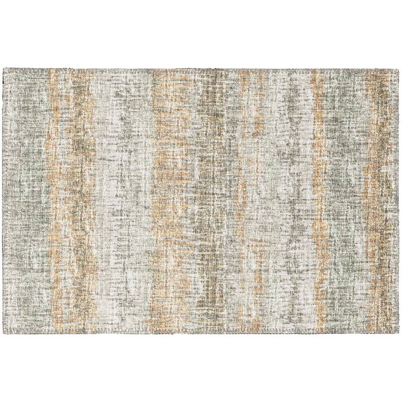 Indoor/Outdoor Rylee Sketches Washable Rug New. - Sage - 1'8" x 2'6"