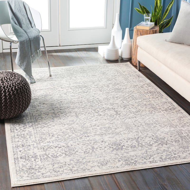 Livabliss Juventas Distressed Medallion Area Rug - 7'10" x 10' - Ivory - Rectangle