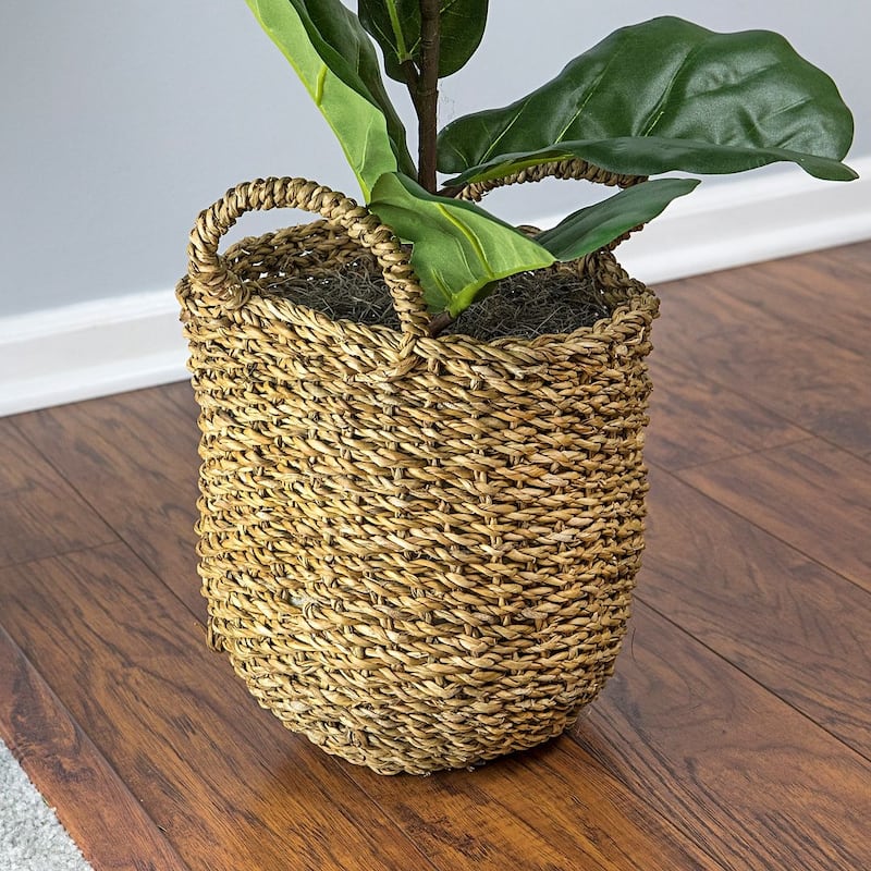 3-foot Artificial Fiddle Leaf Fig Plant in Basket