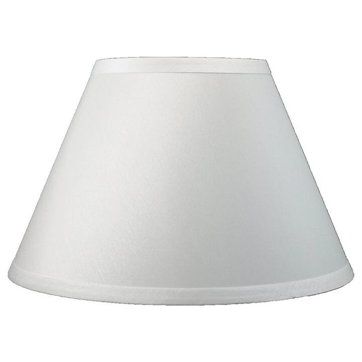 Faux Silk Conical Lamp Shade, 6" Top, 12" Bottom, 7.5" Slant - Off White