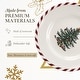 preview thumbnail 4 of 5, Spode Christmas Tree Set of 4 Peppermint Canape Plates - 6.5" D