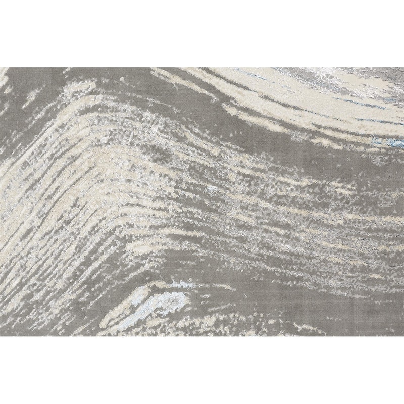 Zaxiw Abstract Modern Non Skid Woven Area Rug By HomeRoots - 8' x 10'