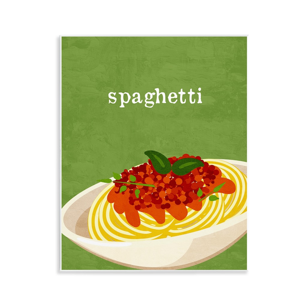 Stupell Spaghetti Italian Cuisine Wall Plaque Art Design By Kim Allen