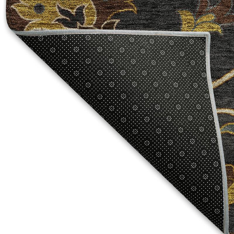 Machine Washable Indoor/ Outdoor Traditional Luna Chantille Rug