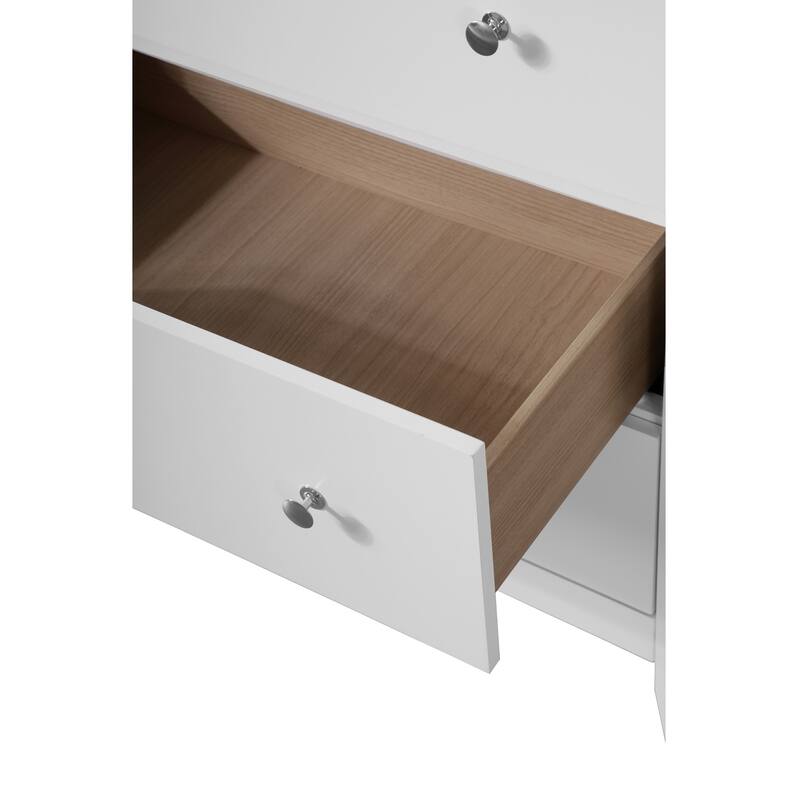 Wooden Bedroom Chest with 5-Drawers - 48" - White