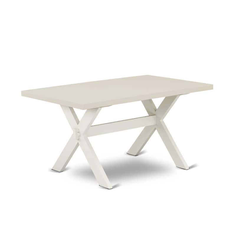 HomeStock 5-Piece Natural Oak Finish Solid Wood Top Dining table with 4-Chairs with Lattice Back
