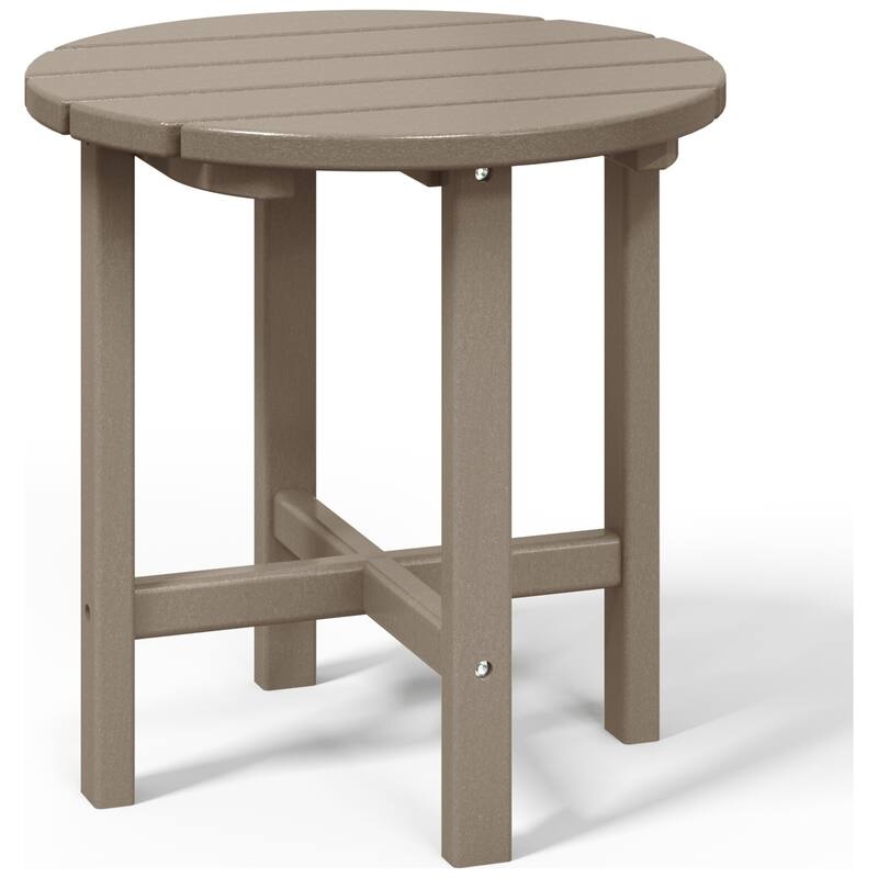 Laguna Outdoor 3-Piece Folding Adjustable Adirondack Chair with Hideaway Ottoman & Round Side Table