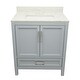 preview thumbnail 107 of 146, Nevado 37" Bathroom Vanity with Cultured Marble Vanity Top Sink in White with White Basin Grey - Lyra White