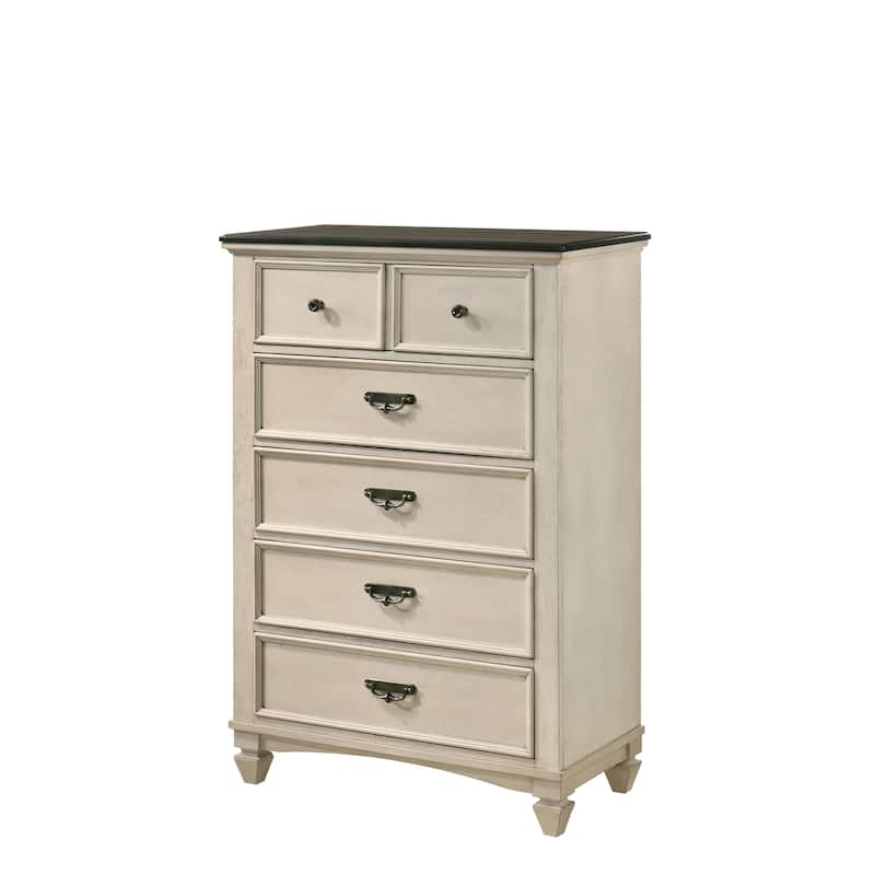Roseanne Cream Brown Panel Bed