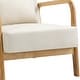 preview thumbnail 9 of 161, 25" W Mid Century Upholstered Wood Accent Chair with Pillow