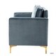 preview thumbnail 53 of 71, Clos 51'' Modern Upholstered Sofa with Golden Legs by HULALA HOME