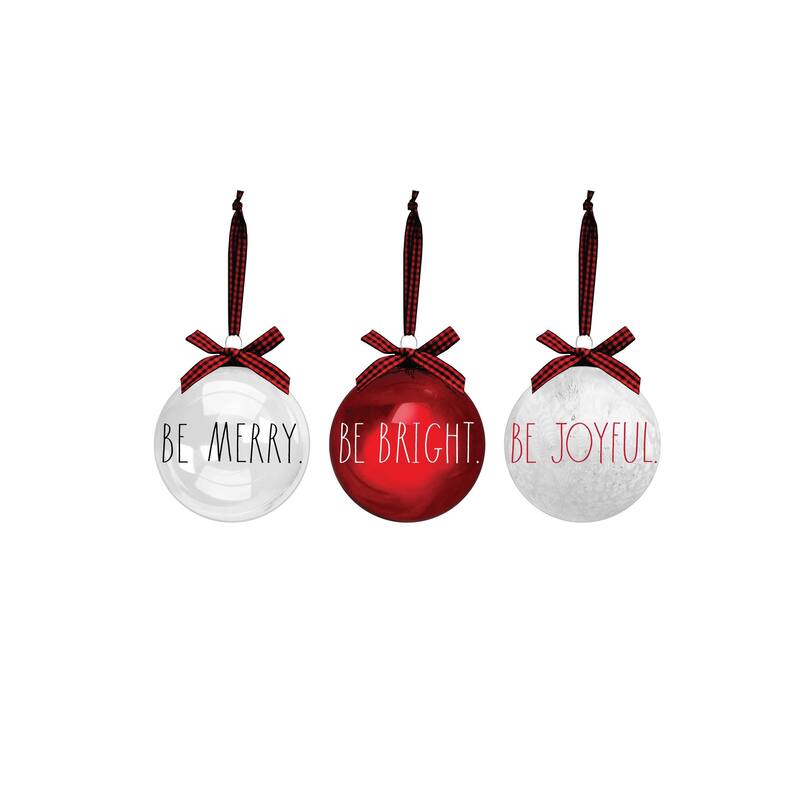 Rae Dunn Set of 3 CHRISTMAS Ornaments