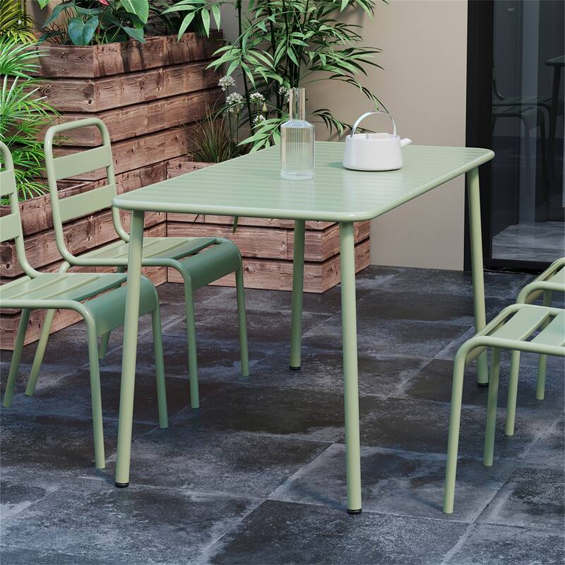 Long Waterproof Outdoor Dining Table