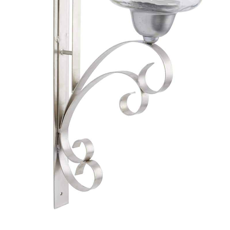Sleek Metal Single Candle Wall Sconce - Gold, Silver, Black