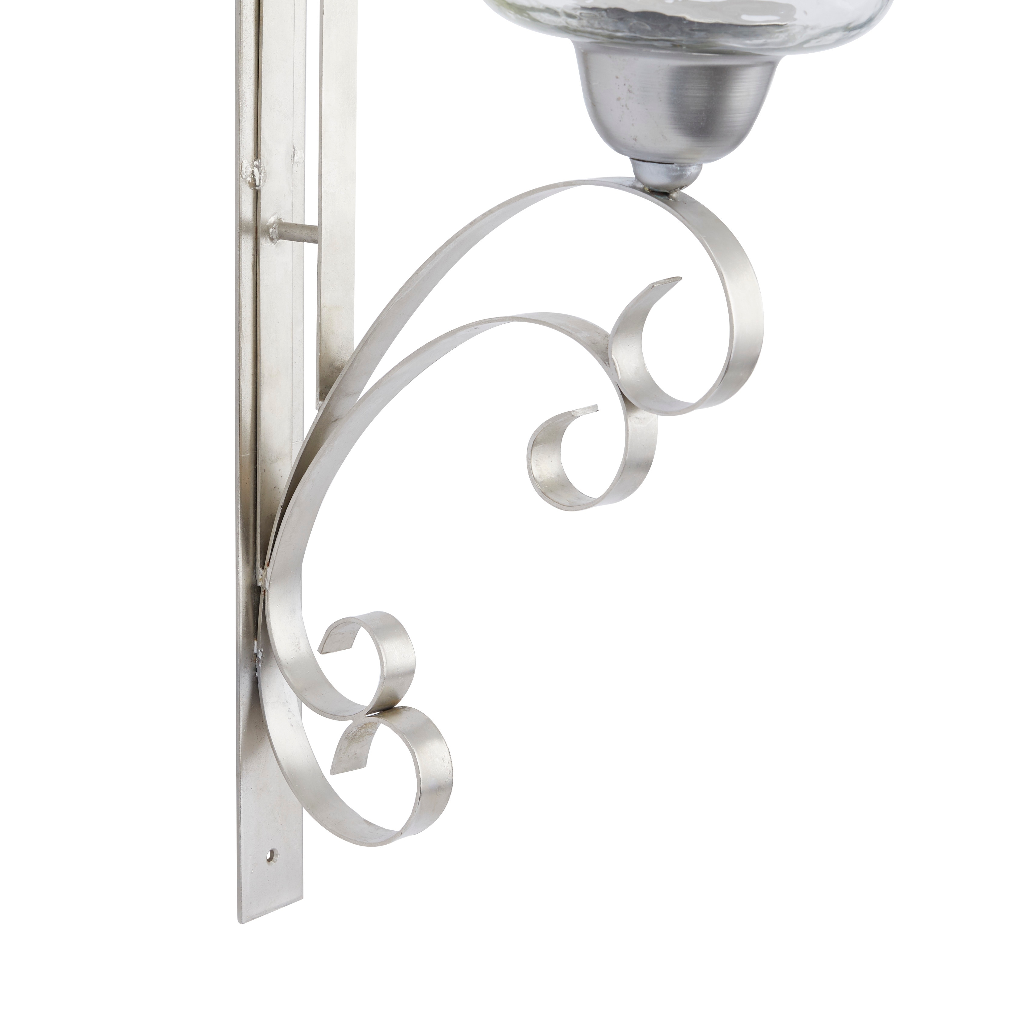 Silver wall candle sconces sales