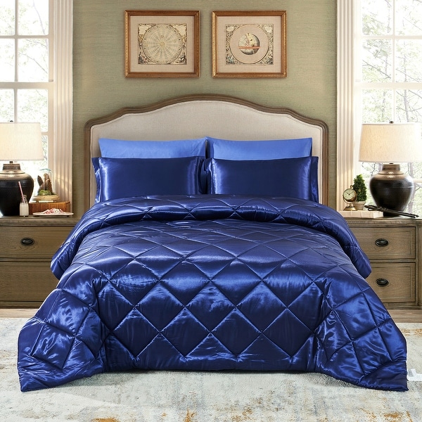 Queen satin comforter set sale