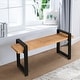 preview thumbnail 6 of 6, Black Metal Twin Layers Bench Legs DIY Furniture Legs Rectangle Legs - 19.3" x 15.6" x 2.4"