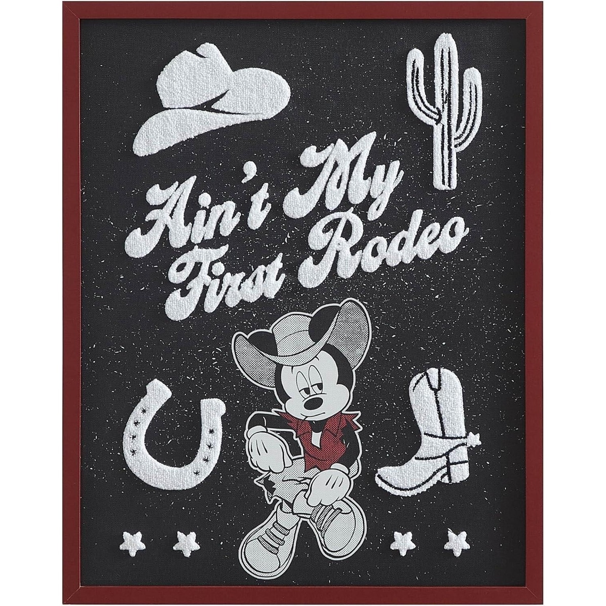 Disney Mickey Mouse Western Tufted Wall Art
