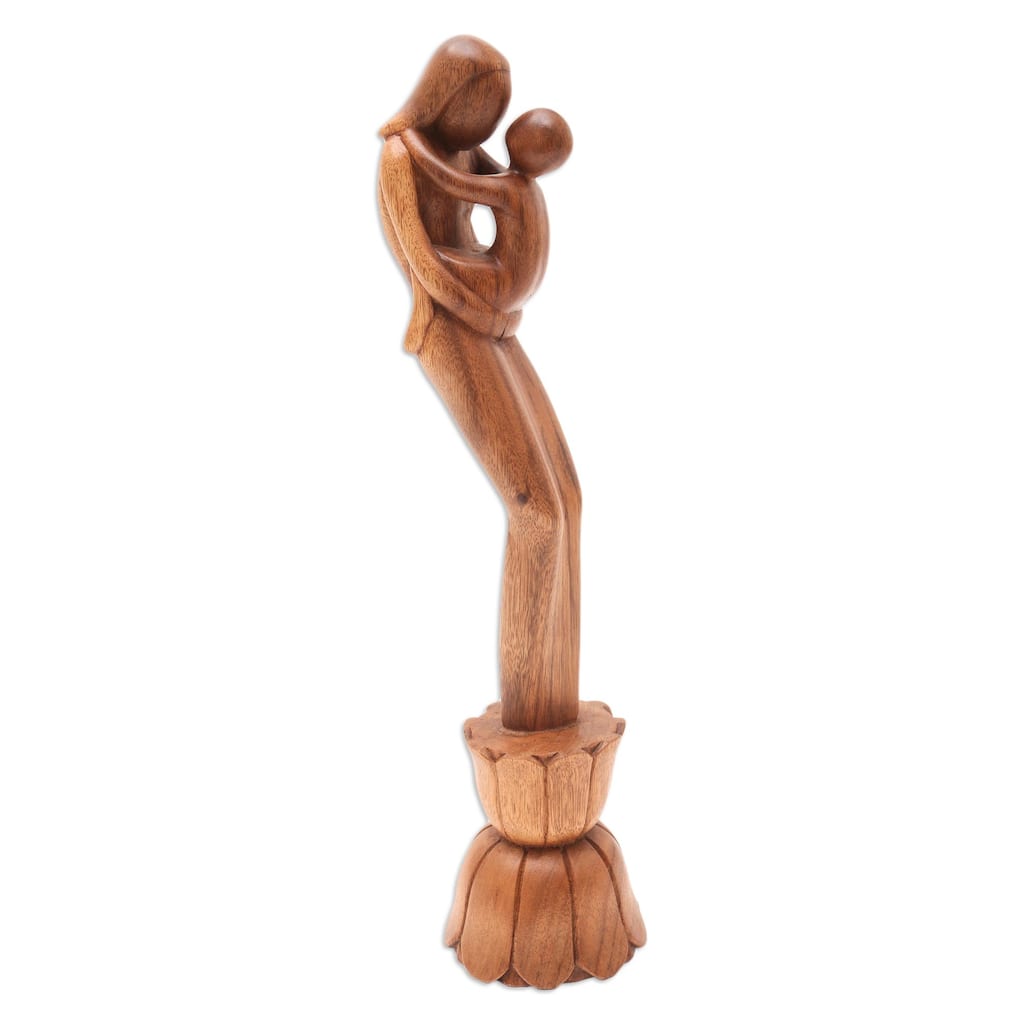Novica Handmade Infinite Mothers Love Wood Sculpture