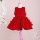 preview thumbnail 2 of 5, Special Occasion Dress with Flowers on Tulle and Skirt for Toddler