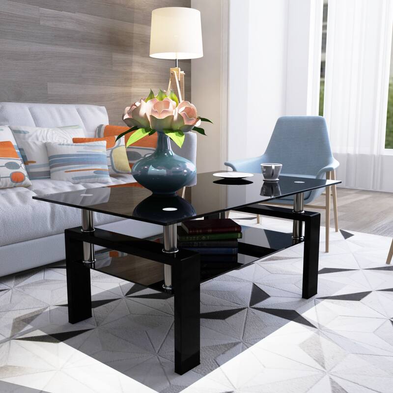 Modern Rectangle Glass Coffee Table