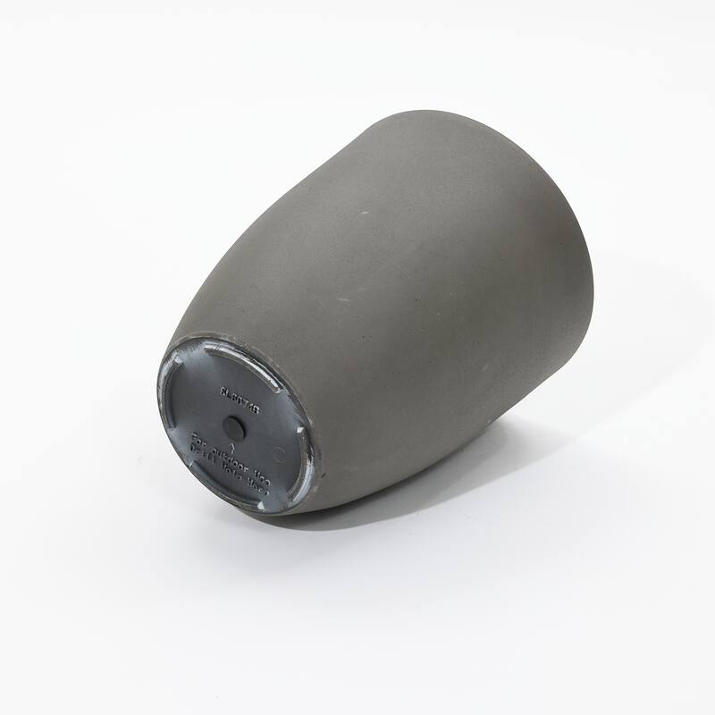 2-Piece HDPE Tall Tapered Round Plastic Pot Planters Set, Husky Gray