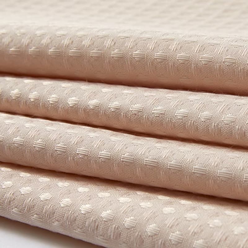 Waffle Weave Shower Curtain with Snap-liner No Hooks Needed
