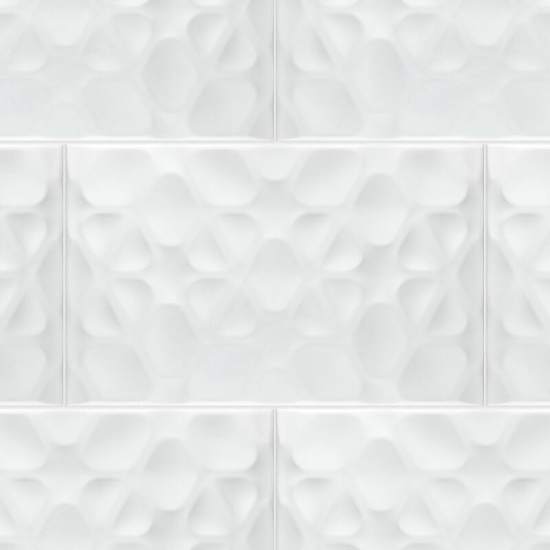 Merola Tile More Pure Matte White 9-7/8" x 15-3/4" Ceramic Wall Tile