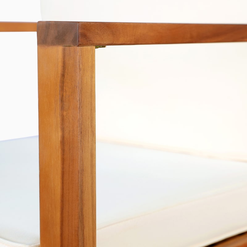 Wood Dining Set with Rectangular Dining Table and Padded Seat Chairs