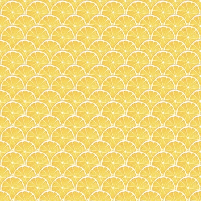 Galerie Wallcoverings Just Kitchens Lemon Scallop Design Vinyl on Non-woven Matte Wallpaper Roll