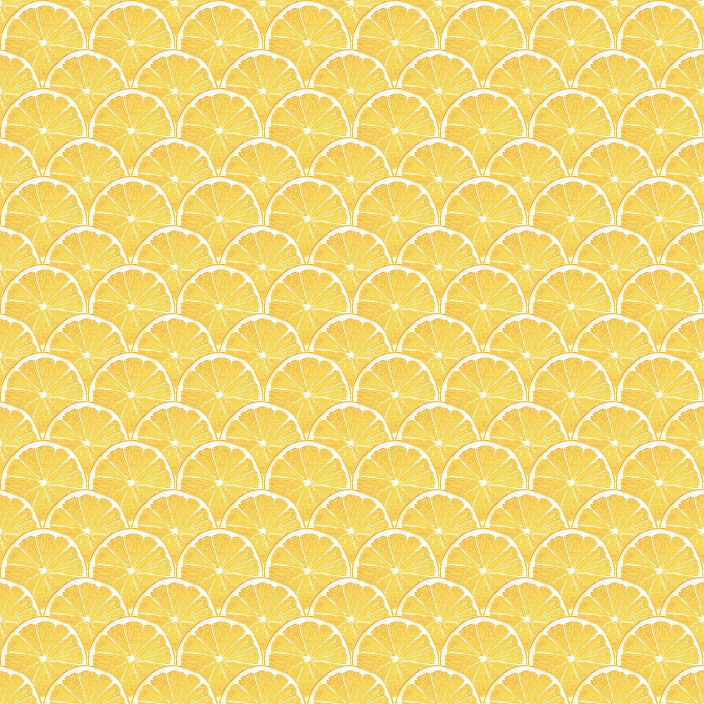 Galerie Wallcoverings Just Kitchens Lemon Scallop Design Vinyl on Non-woven Matte Wallpaper Roll