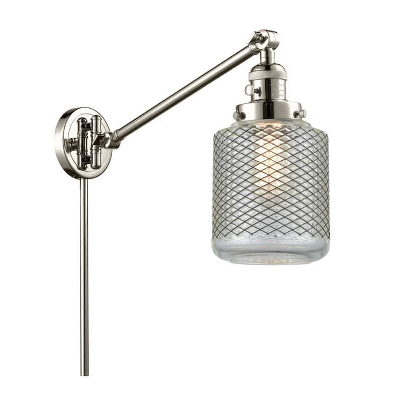 Innovations Lighting 237 Stanton Stanton Single Light 25" Tall - Polished Nickel / Wire Mesh