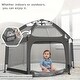 preview thumbnail 5 of 5, Folding Playhouse with Sunshade and Mesh Panels Ideal for Indoor and Outdoor Activities - 53.14”L x 53.14”W x 33.46”H
