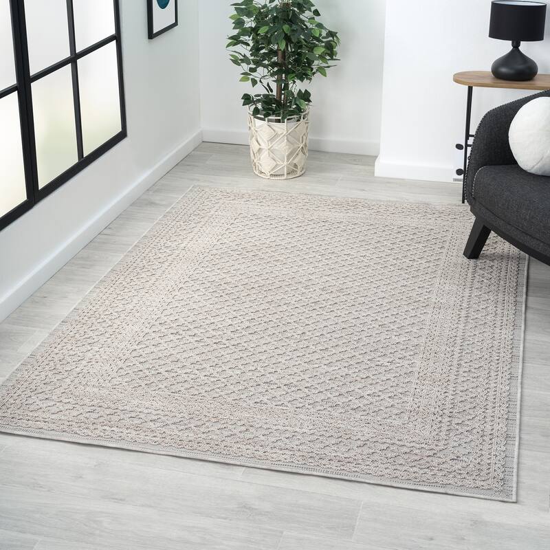 Wron Contemporary Geometric Performance Indoor/Outdoor Area Rug by Sevita