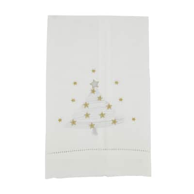 Winter Wonderland Embroidered Christmas Tree Guest Towel (Set of 4)