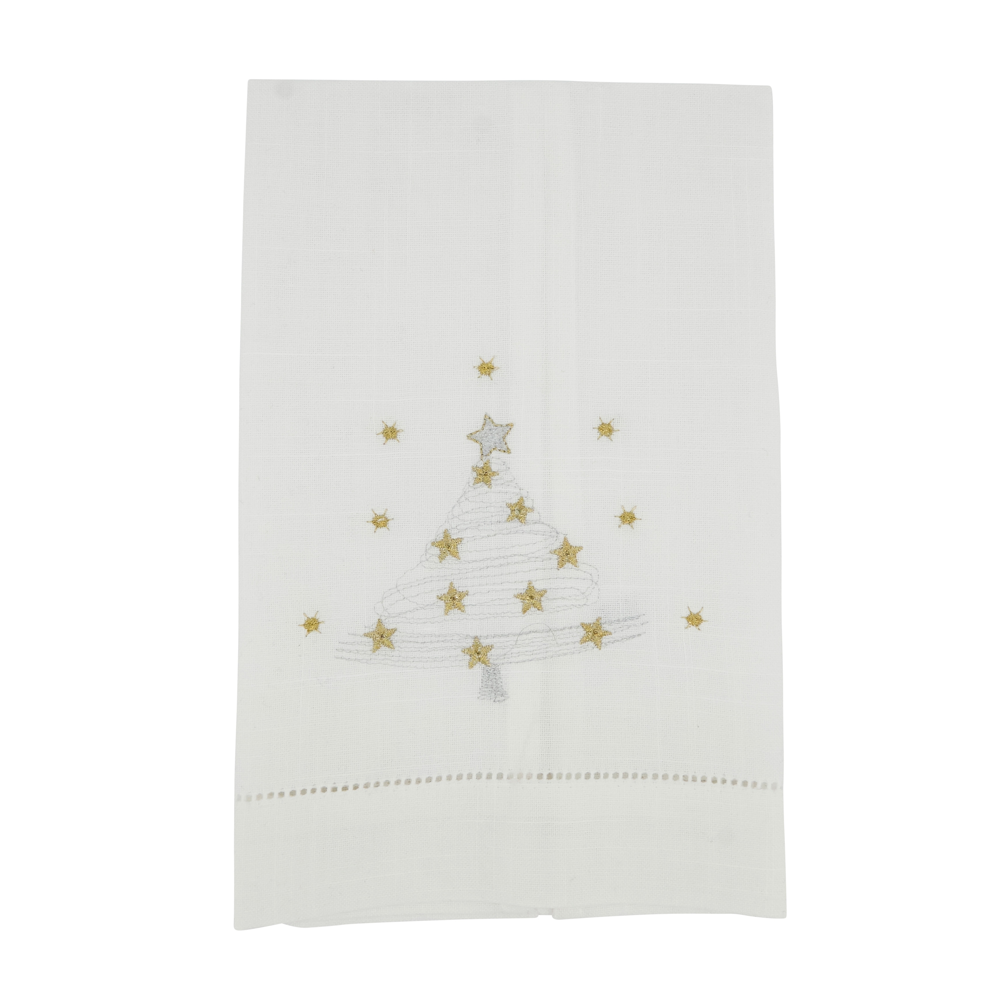Winter Wonderland Embroidered Christmas Tree Guest Towel (Set of 4)