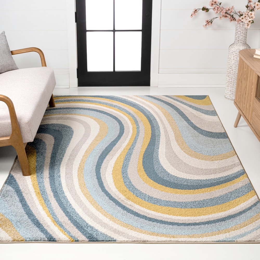 JONATHAN Y Prism Abstract Swirl Area Rug