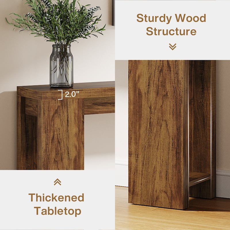 Farmhouse Wood 70.9 Inches Extra Long Console Table for Living Room, Hallway