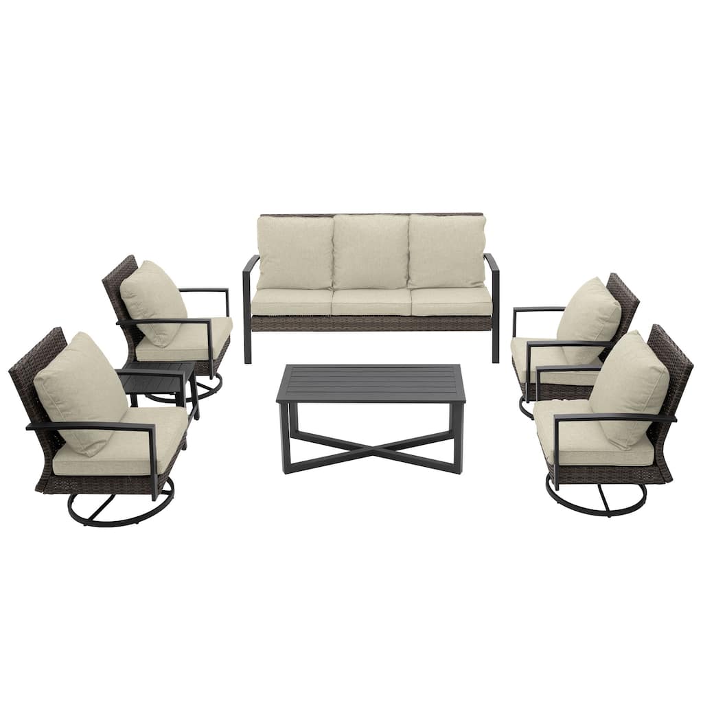Outdoor Seating Group with Cushions and Table