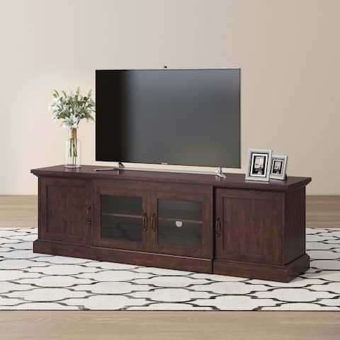 DH BASIC Timeless 68" Wide Walnut Entertainment Center by Denhour