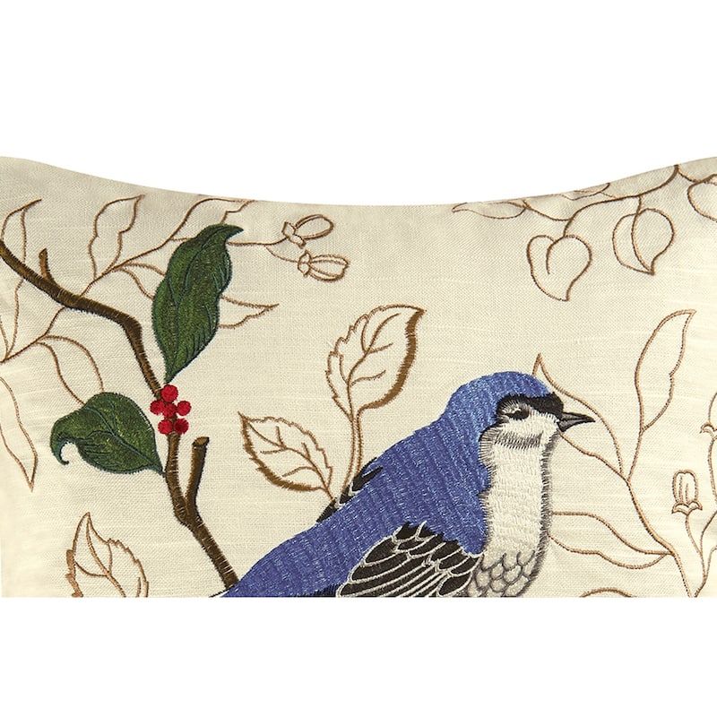 17" x 17" Gnatcatcher Embroidered Throw Pillow