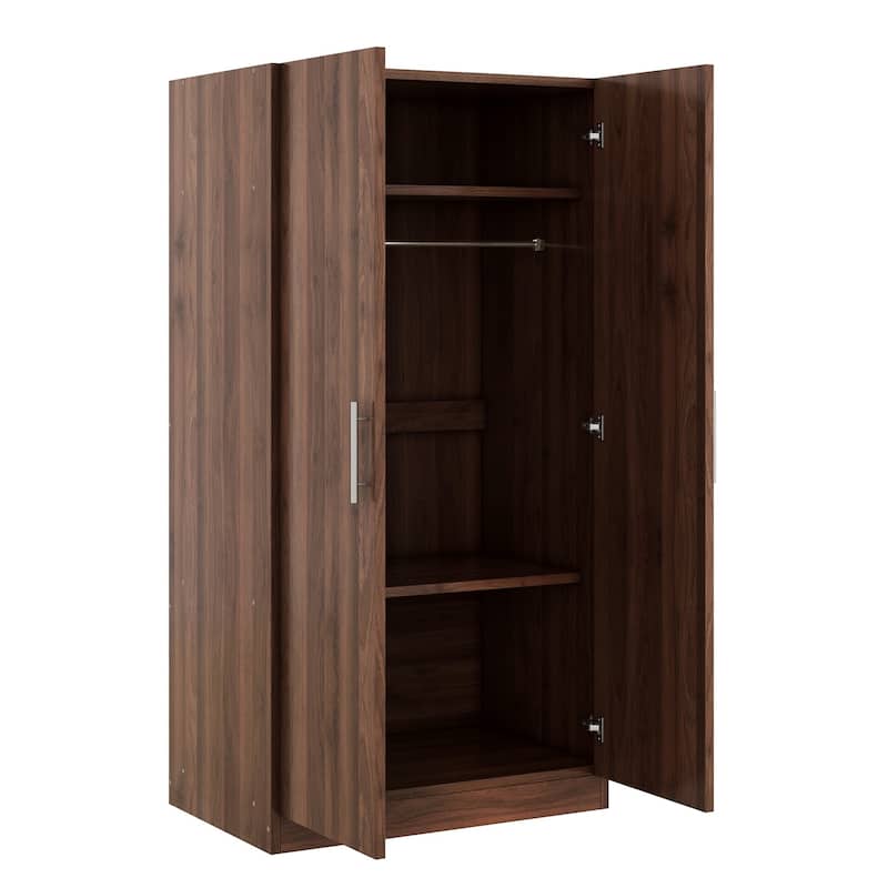 2-Door Wardrobe Armoire with Storage Shelves